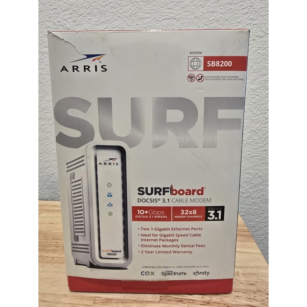 ARRIS SURFboard SB8200 DOCSIS 3.1 10 Gbps Cable Modem
